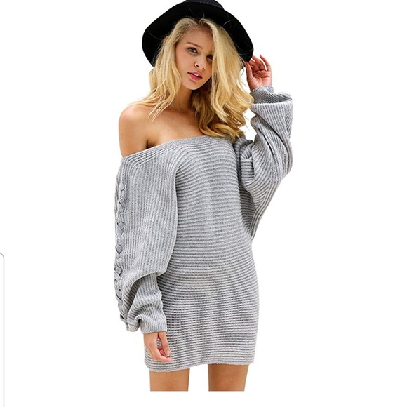 Dresses & Skirts - Off Shoulder Sweater Dress